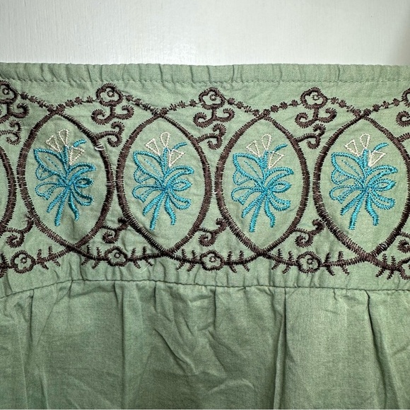 Mossimo Embroidered Cotton Fairy Dress. Size: Medium. Sage Green. - Picture 4 of 6